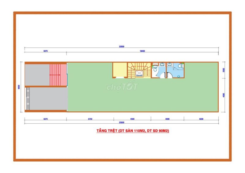 Cho thuê nhà mặt tiền số 107A đường Hòa Hưng, Phường 12, Quận 10, Hồ Chí Minh