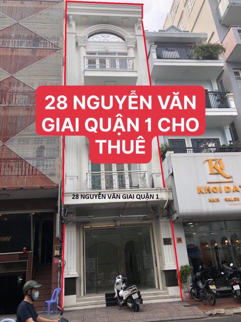 Cho thuê nhà mặt tiền số 28 đường Nguyễn Văn Giai, Phường Đa Kao, Quận 1, Hồ Chí Minh