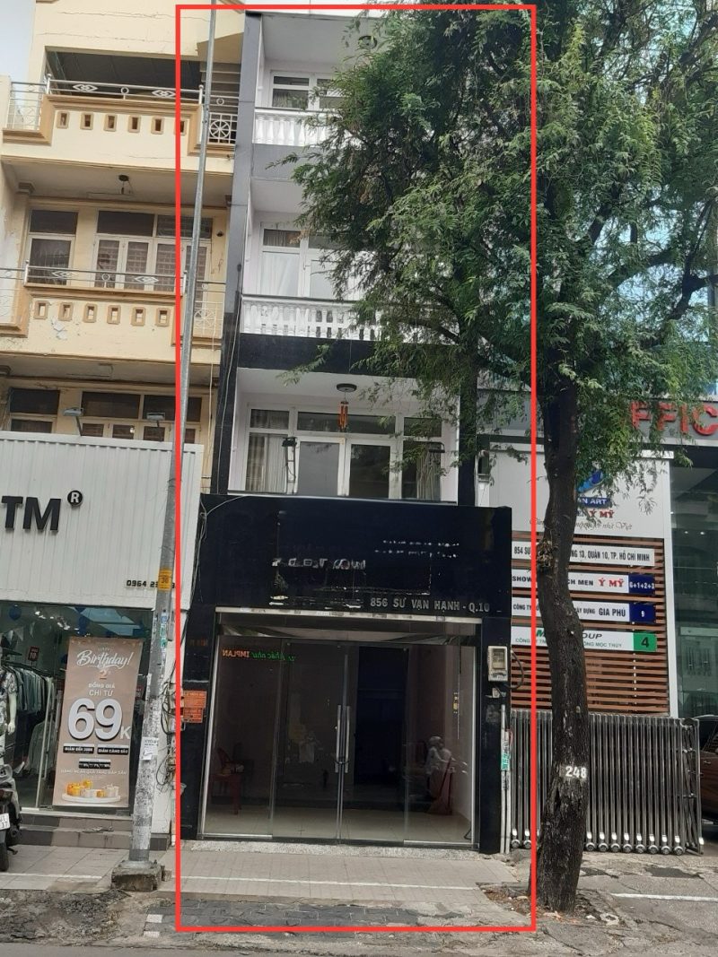 Cho thuê nhà mặt tiền số 856 đường Sư Vạn Hạnh, Phường 13, Quận 10, Hồ Chí Minh