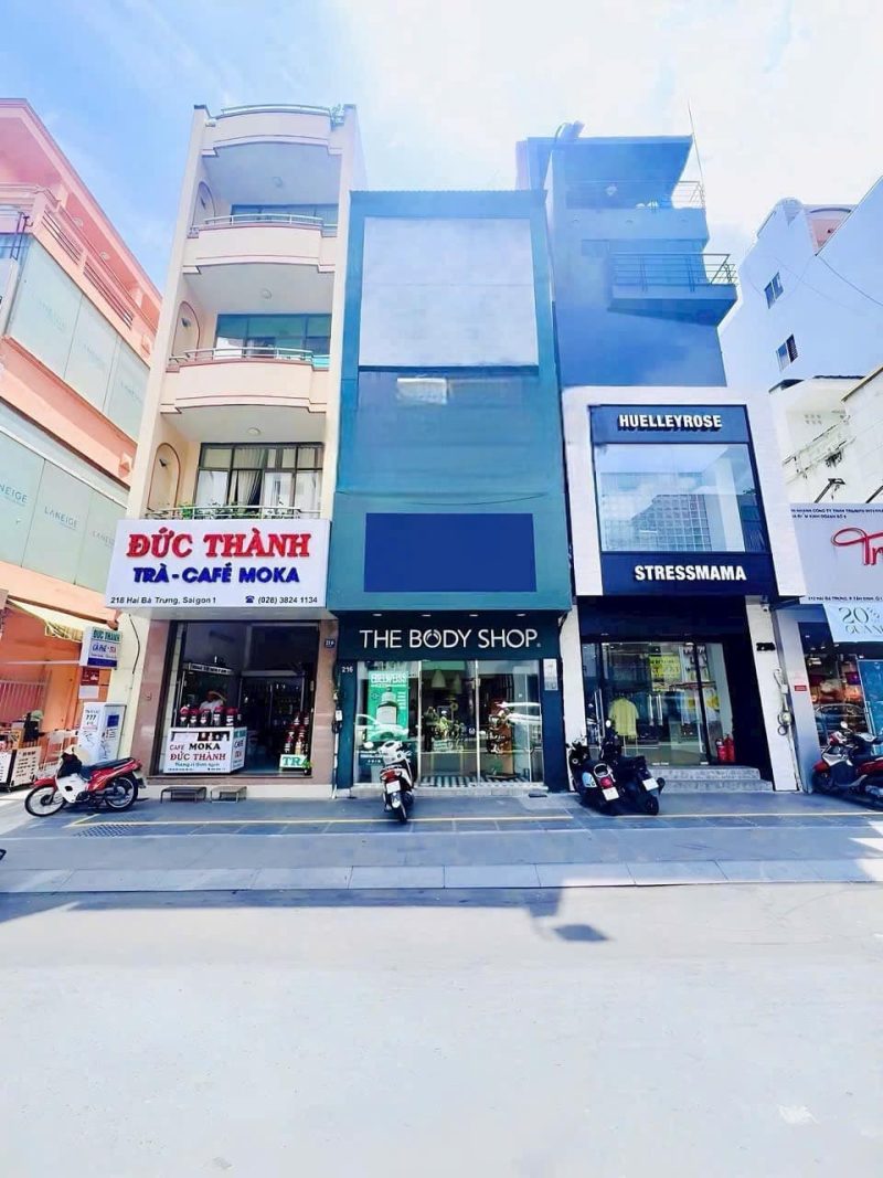 Cho Thuê Nhà Mặt Tiền Số: 216 Hai Bà Trưng, Phường Tân Định, Quận 1, TPHCM