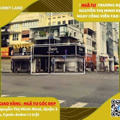 CHO THUÊ NHÀ GÓC NGÃ TƯ:  Địa chỉ: 182 đường Nguyễn Thị Minh Khai, Phường Võ Thị Sáu, Quận 3, Tp.HCM