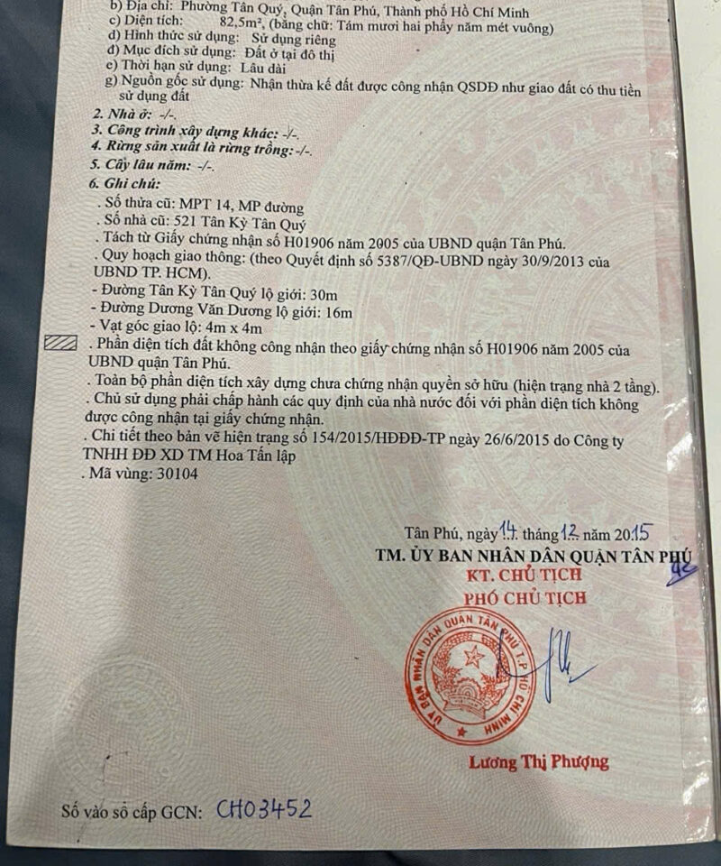 CHO THUÊ NHÀ GÓC 2 MẶT TIỀN SỐ 521 ĐƯỜNG TÂN KỲ TÂN QUÝ – DƯƠNG VĂN DƯƠNG, TÂN QUÝ, TÂN PHÚ