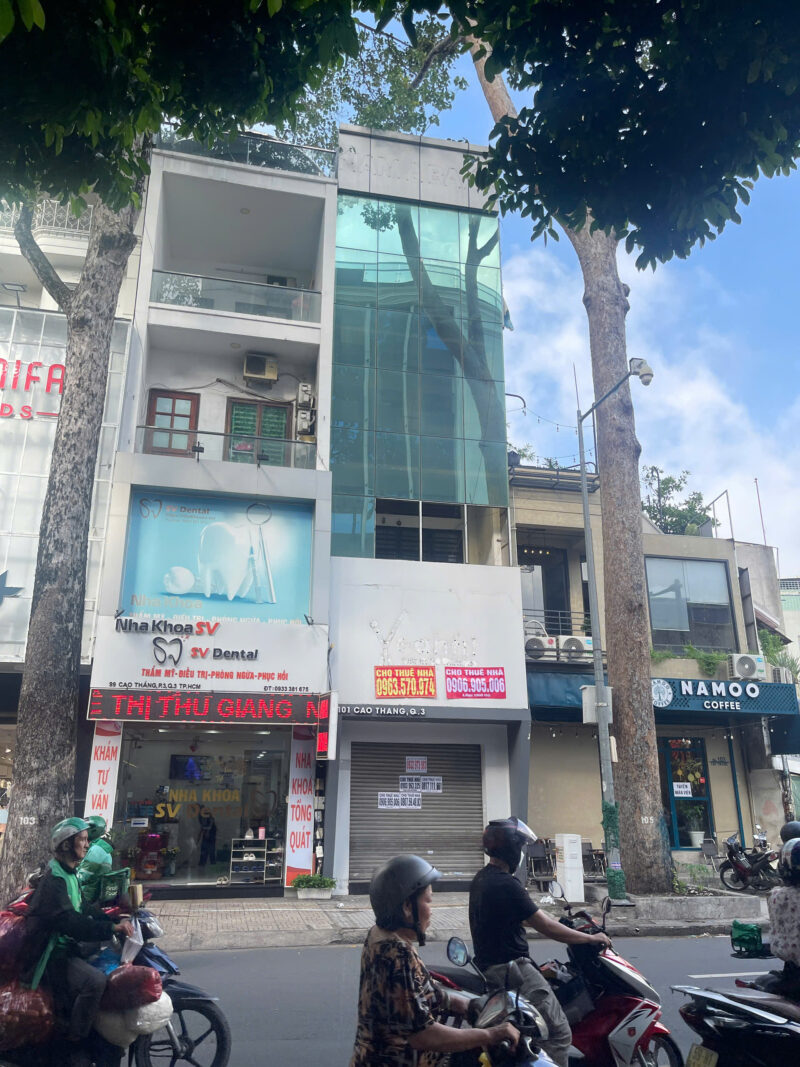 CHO THUÊ NHÀ MẶT TIỀN SỐ 101 ĐƯỜNG CAO THẮNG, PHƯỜNG 3, QUẬN 3, HỒ CHÍ MINH
